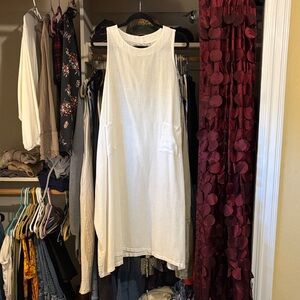 Boho linen white dress